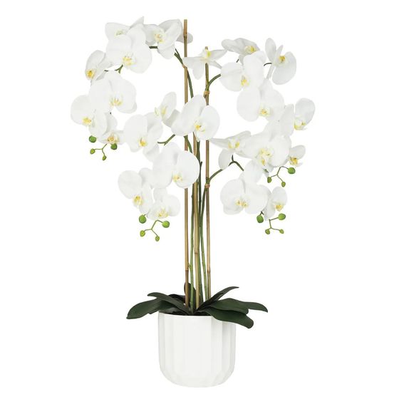 Orchidée artificielle toucher naturel 100cm