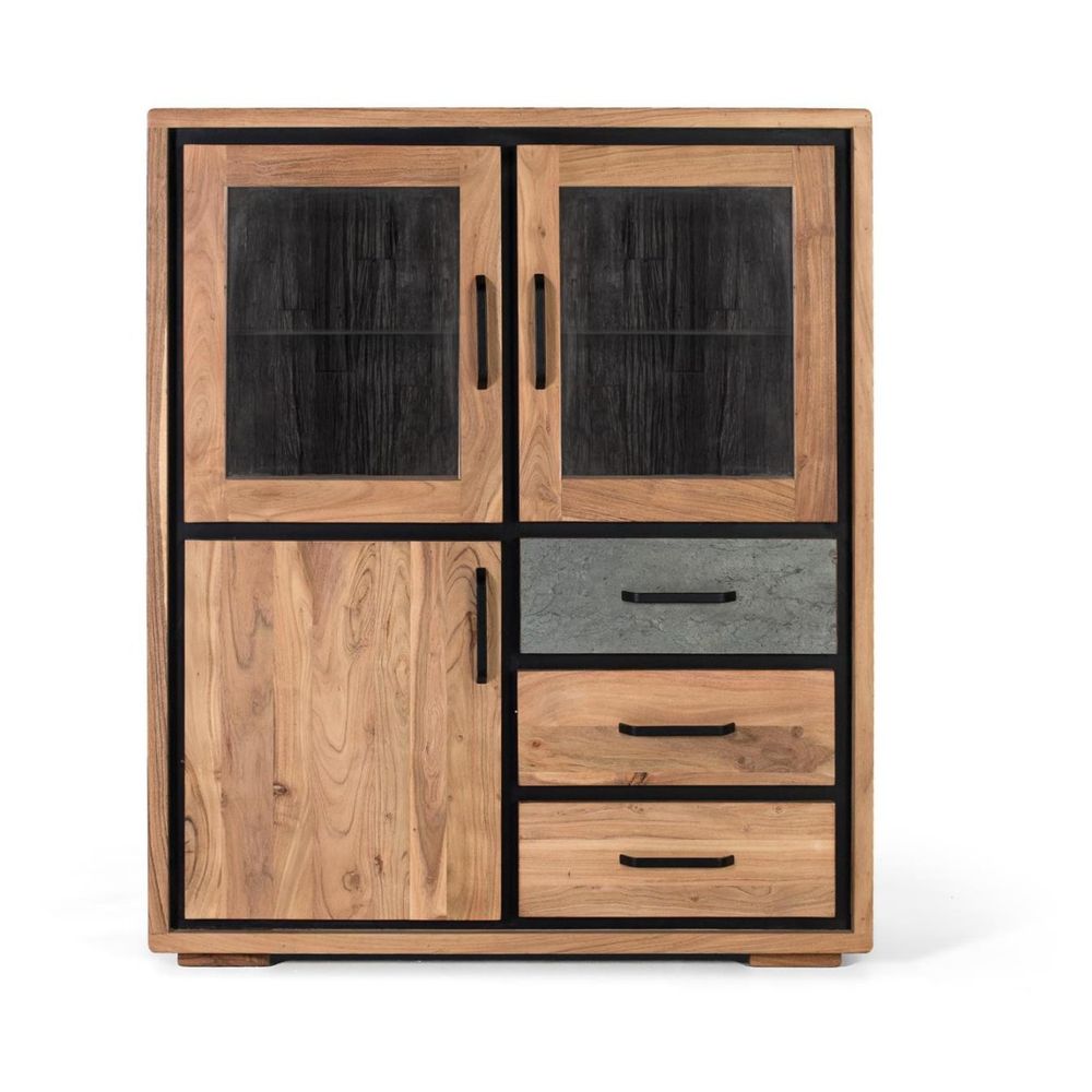 Buffet bois naturel - décoration d'autrefois