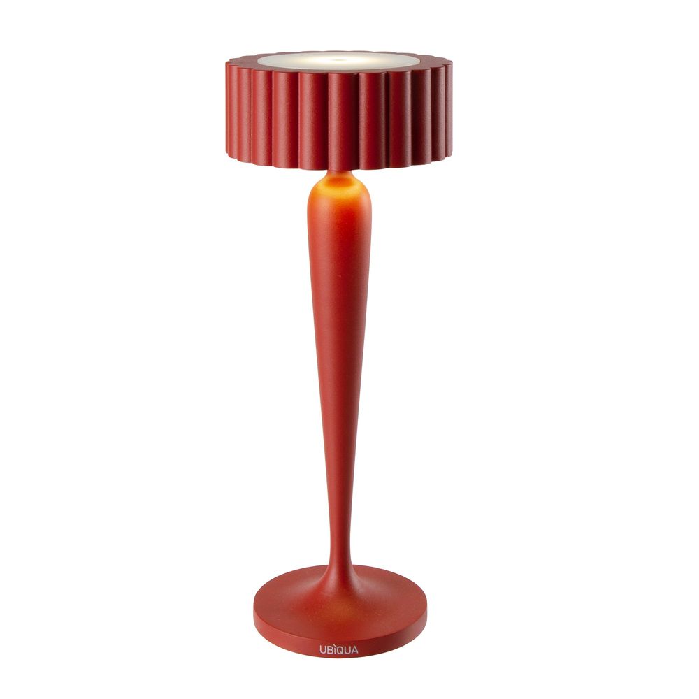 Lampe de table sans fil touch aluminium twiggy rouge h26 cm