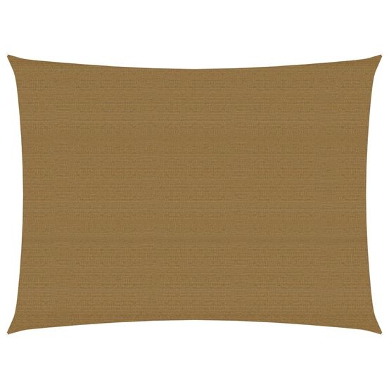 Voile toile d'ombrage parasol 160 g/m² taupe 2,5 x 4 m pehd