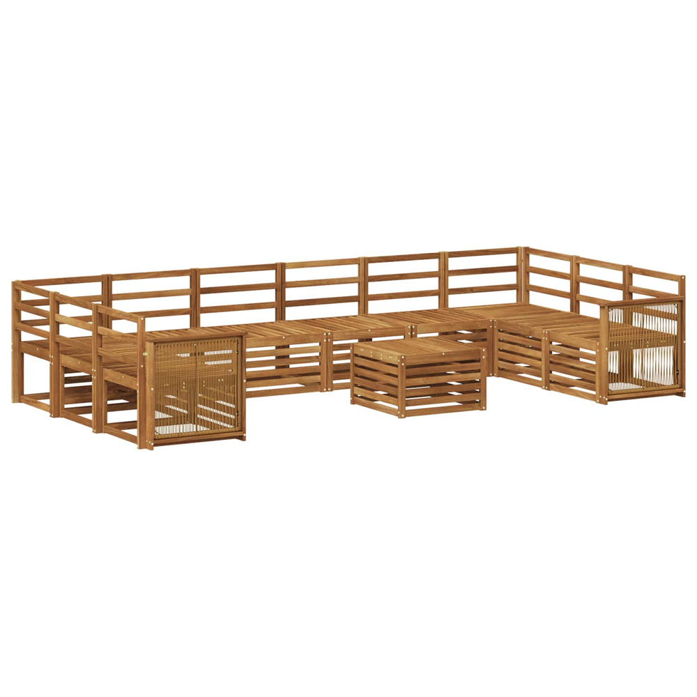 Ensemble de canapés d'extérieur 8 pcs naturel