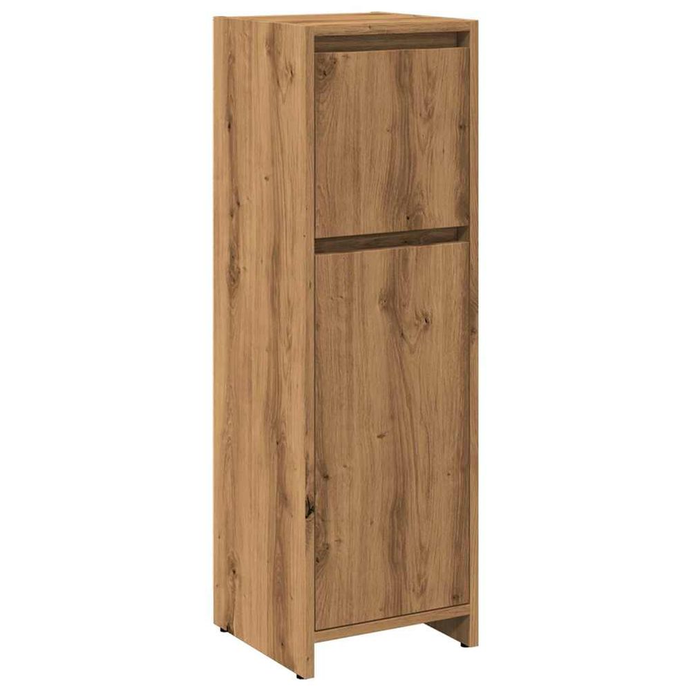 Armoire de bain chêne artisanal 30x30x95 cm bois d'ingénierie