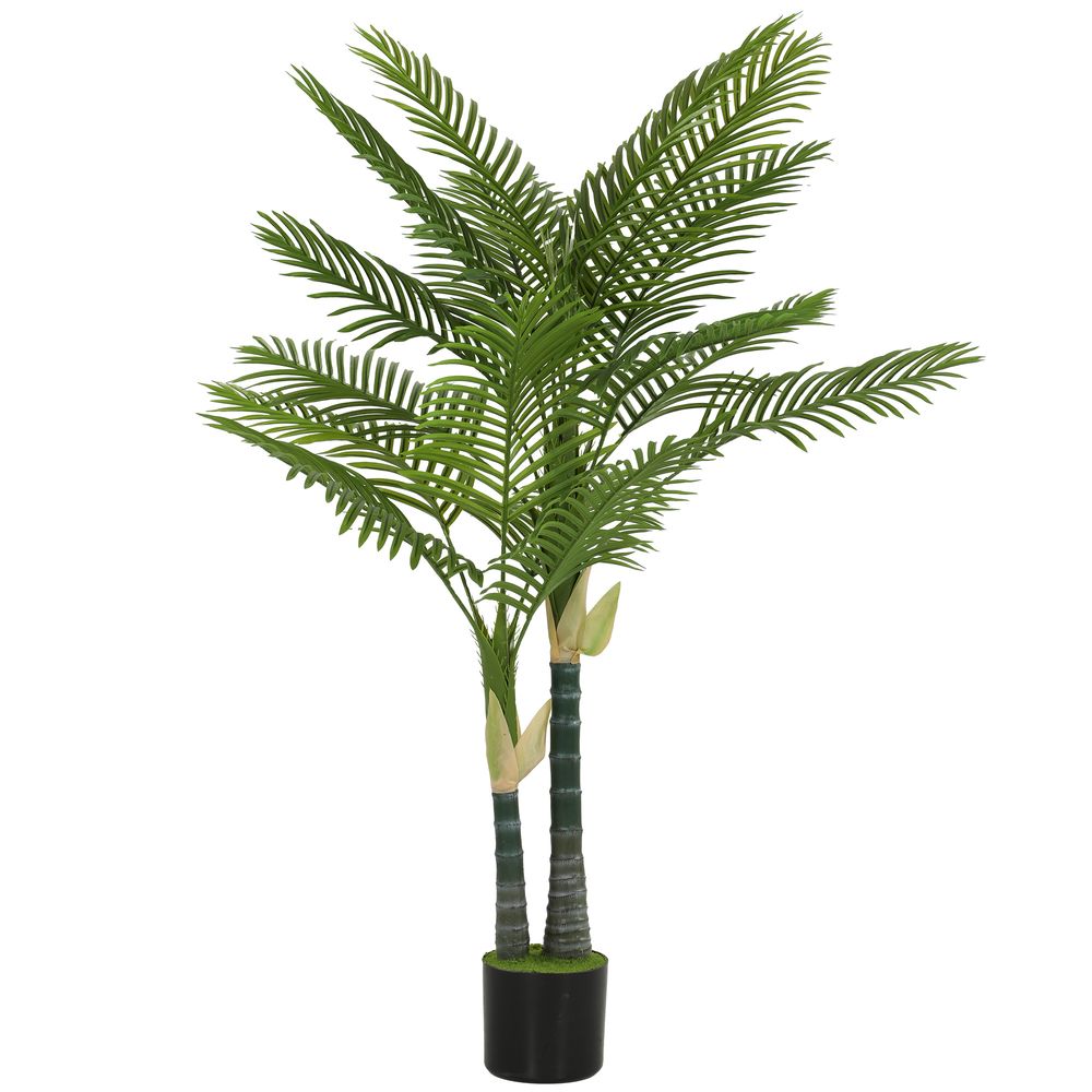 Palmier artificiel réaliste peva intérieur balcon ambiance tropicale 150cm vert