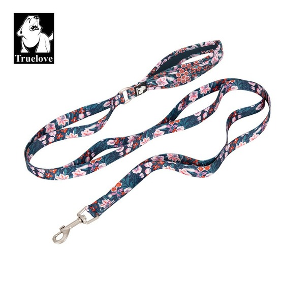 Laisse chien pull spécial edition flower - Navy blazer rose