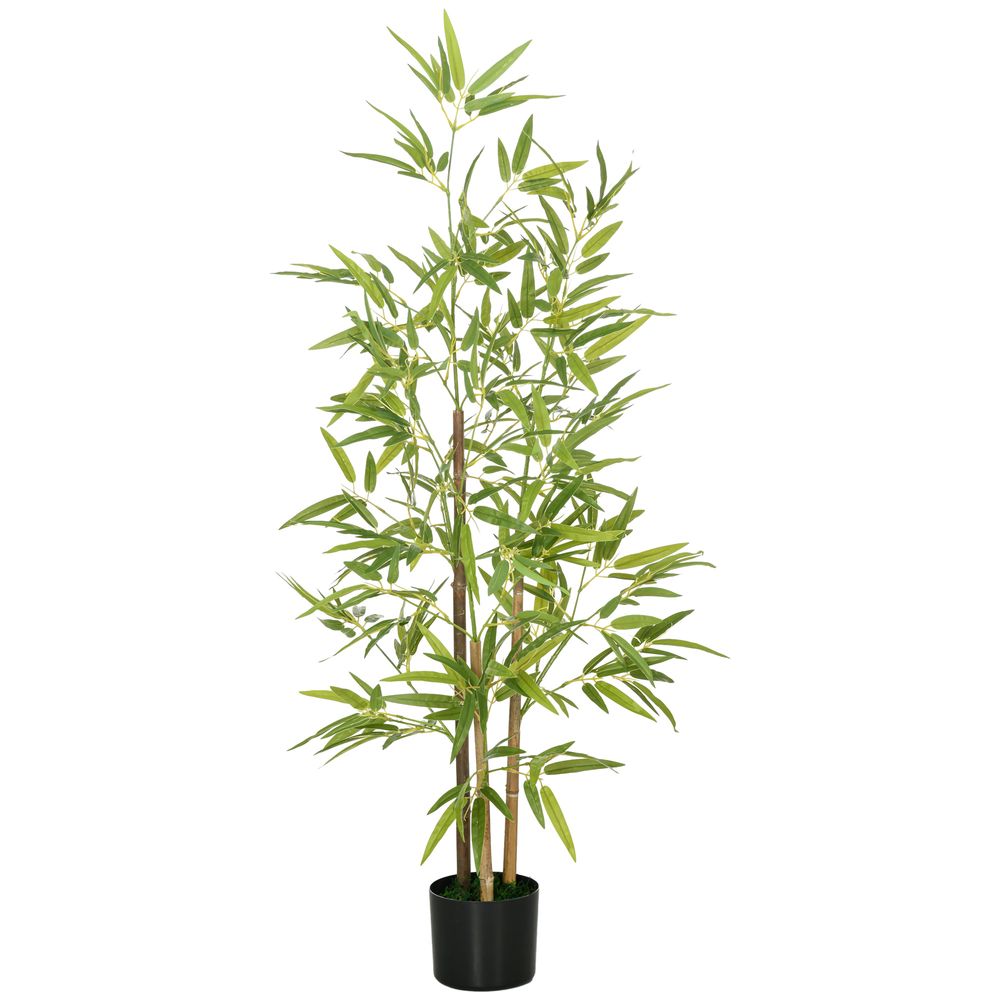 Plante artificielle bambou plastique décoration intérieur hyper réaliste 120cm vert