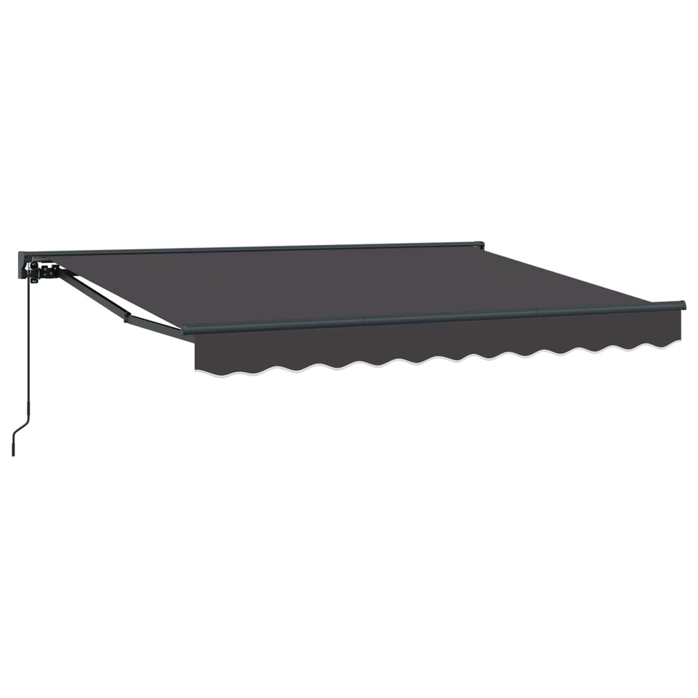 Auvent rétractable manuel anthracite 3,5 x 2 m