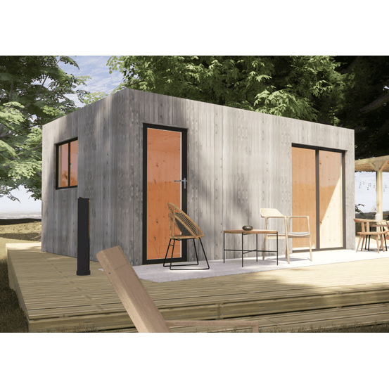Annexe de jardin bois en bois 5,5 x 3,5 x 2,7 m