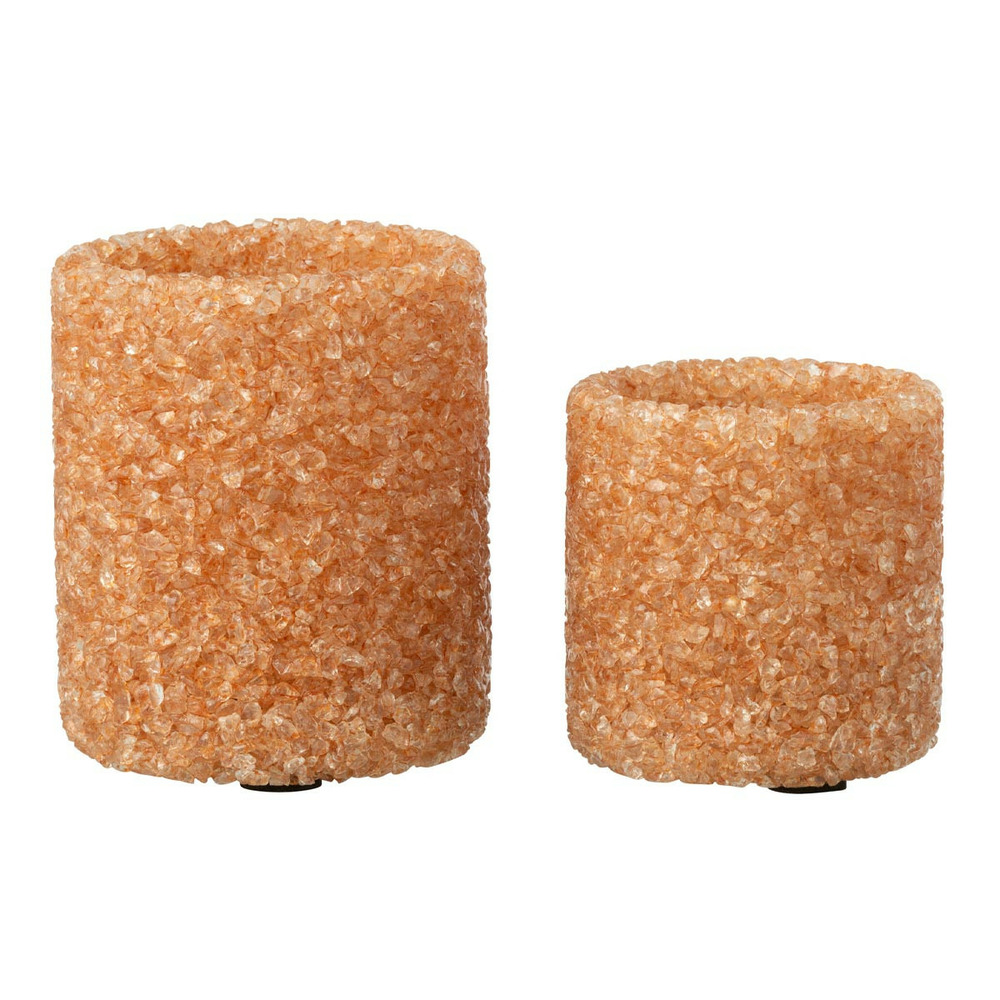 Lot de 2 photophores en verre 