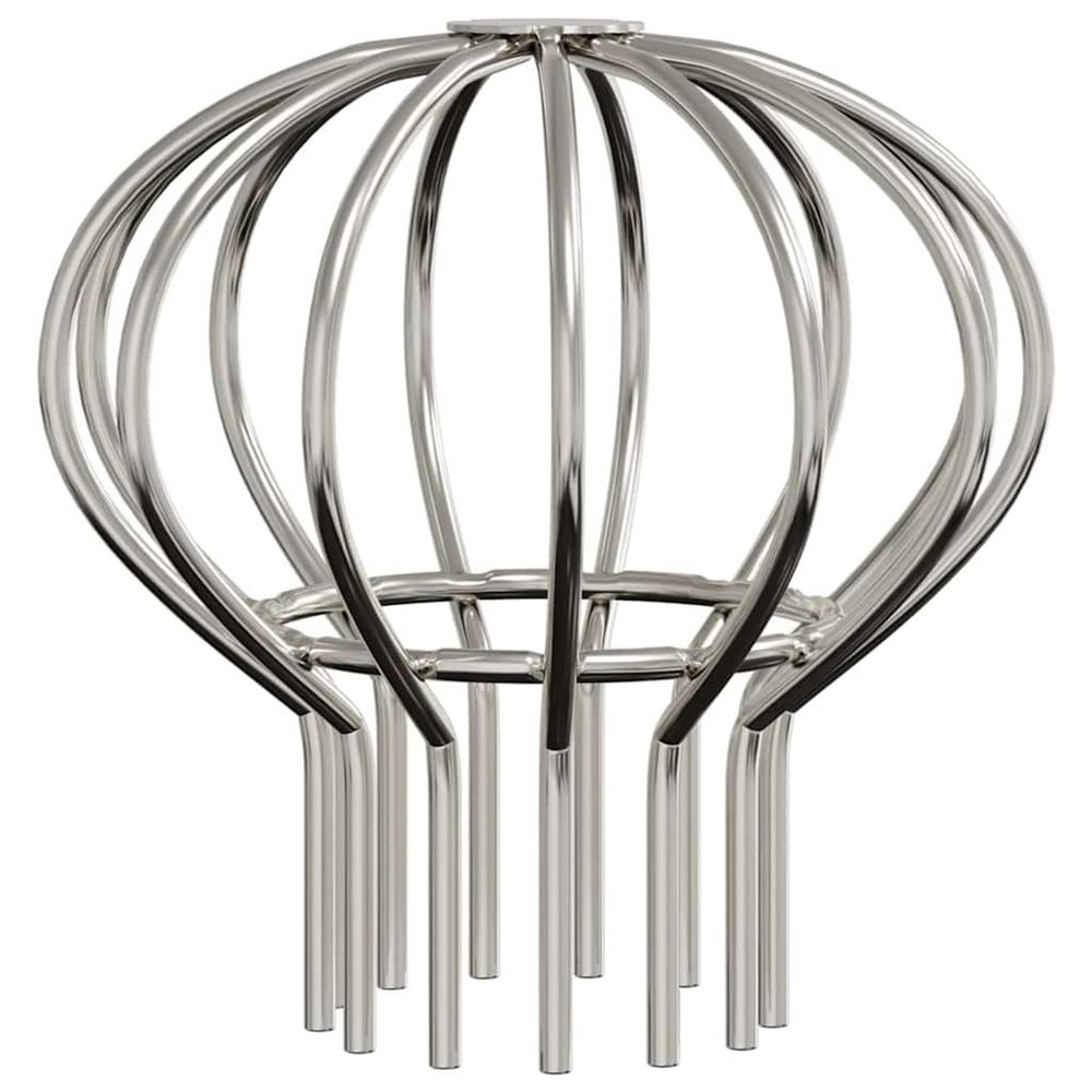 Garde-feuilles de gouttière 2 pc argent 75 mm acier inoxydable