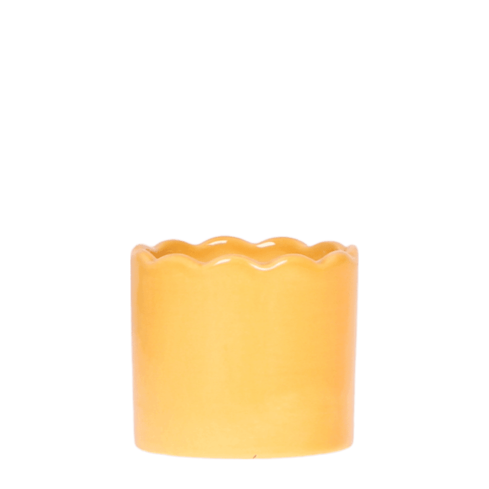Cache-pot curve jaune - ø6 cm