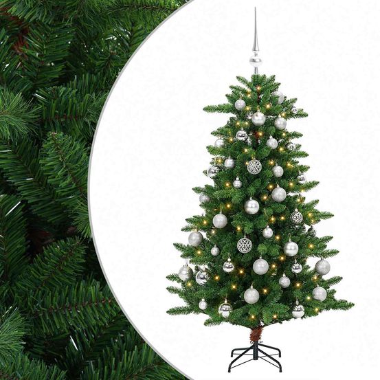 Artificial christmas tree with bauble 150 cm 150 led