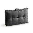 Coussin palette dossier polyester anthracite 60 x 40 x 12 cm