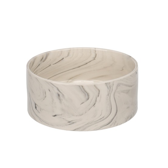 Gamelle ronde pour la nourriture et l'eau marbre