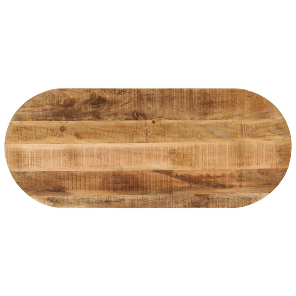 Dessus de table 90x40x2,5 cm ovale bois massif de manguier brut