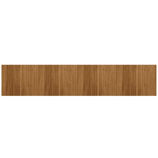 Tapis rectangulaire marron 80x400 cm bambou