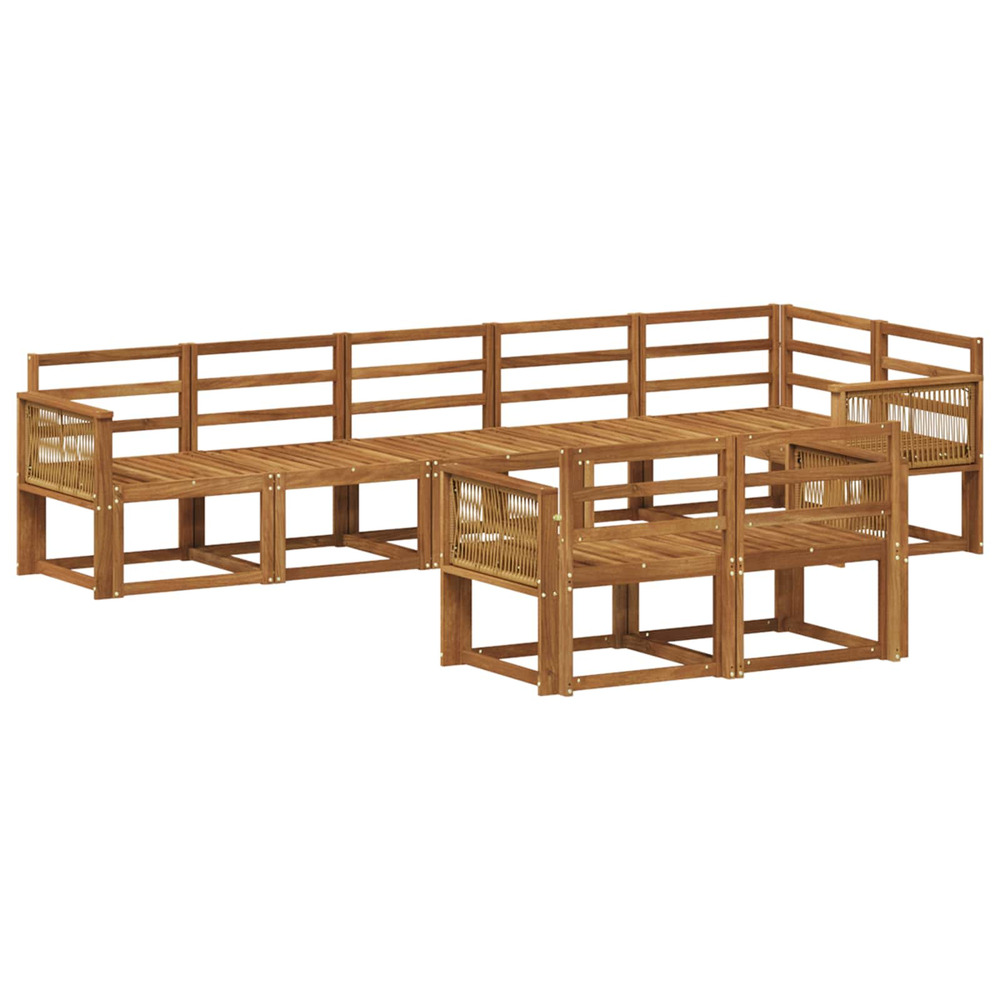 Ensemble de canapés d'extérieur 8 pcs naturel