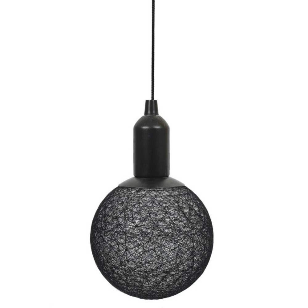 Lampe suspension à led boule 24cm noir