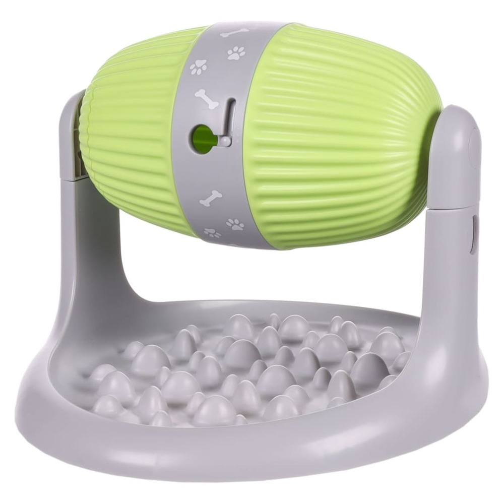 Distributeur de collations pour animaux plié gris et vert
