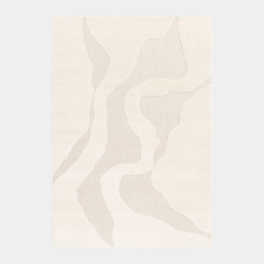 Tapis stone crème - motifs organiques - 160 x 230 cm