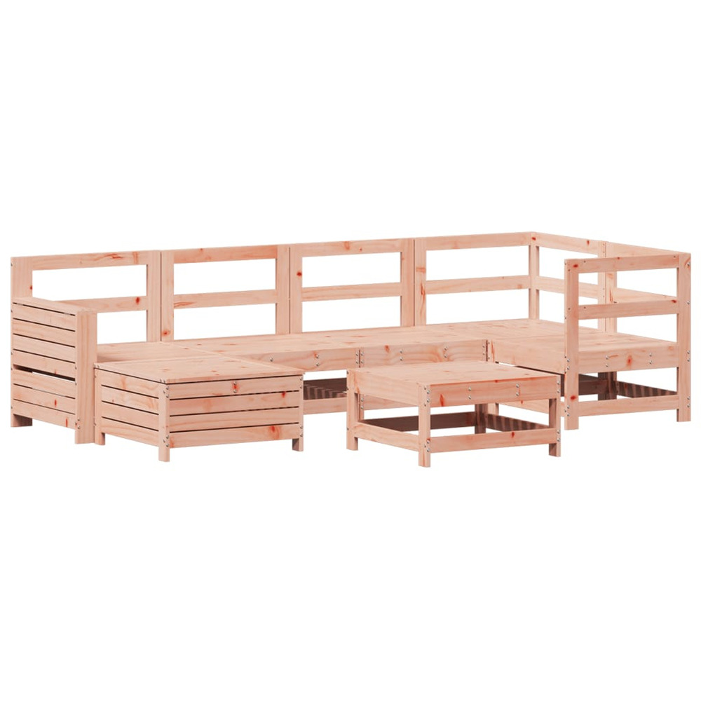 Salon de jardin 7 pcs bois massif sapin de douglas
