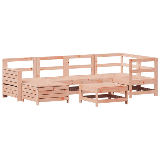 Salon de jardin 7 pcs bois massif sapin de douglas