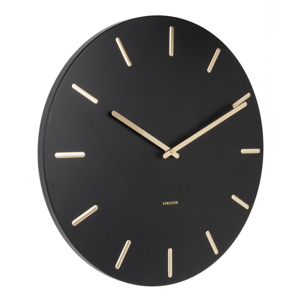 Horloge en métal charme 45 cm noir