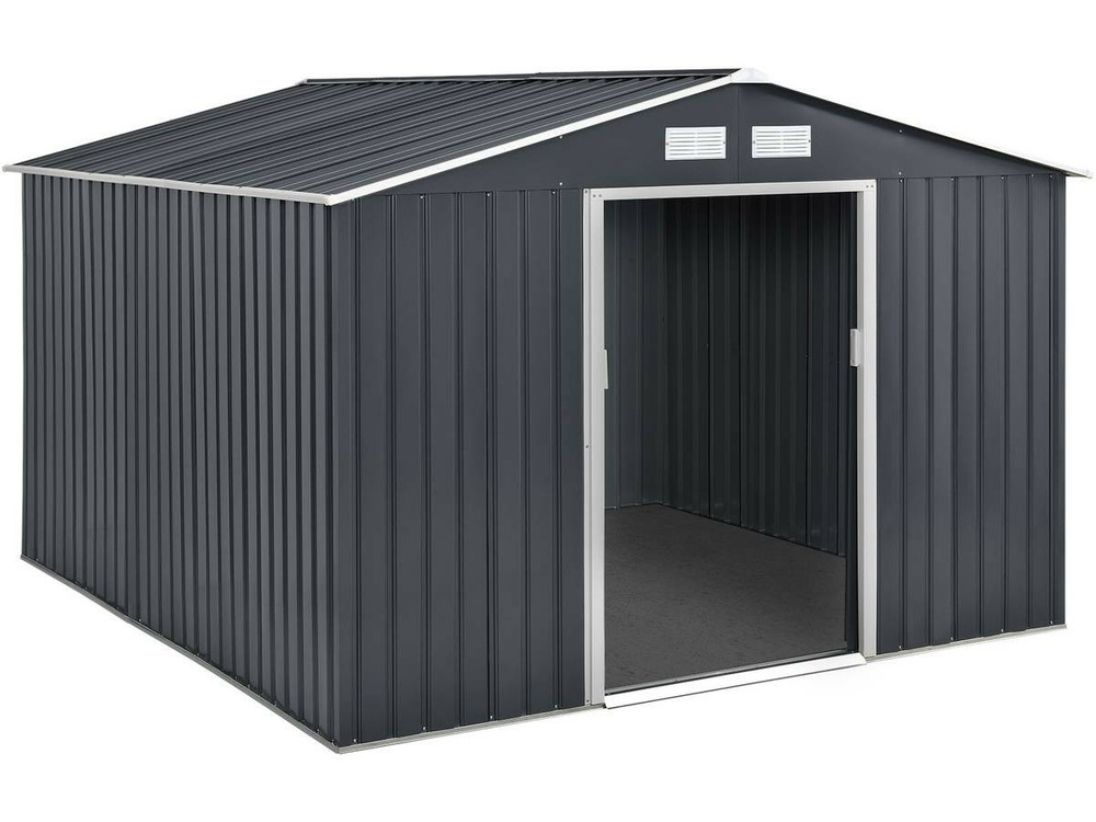 Abri de jardin métal vegas - 7,06 m² - gris
