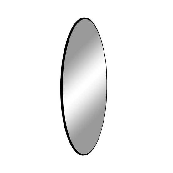 Miroir noir en acier ø 80 cm