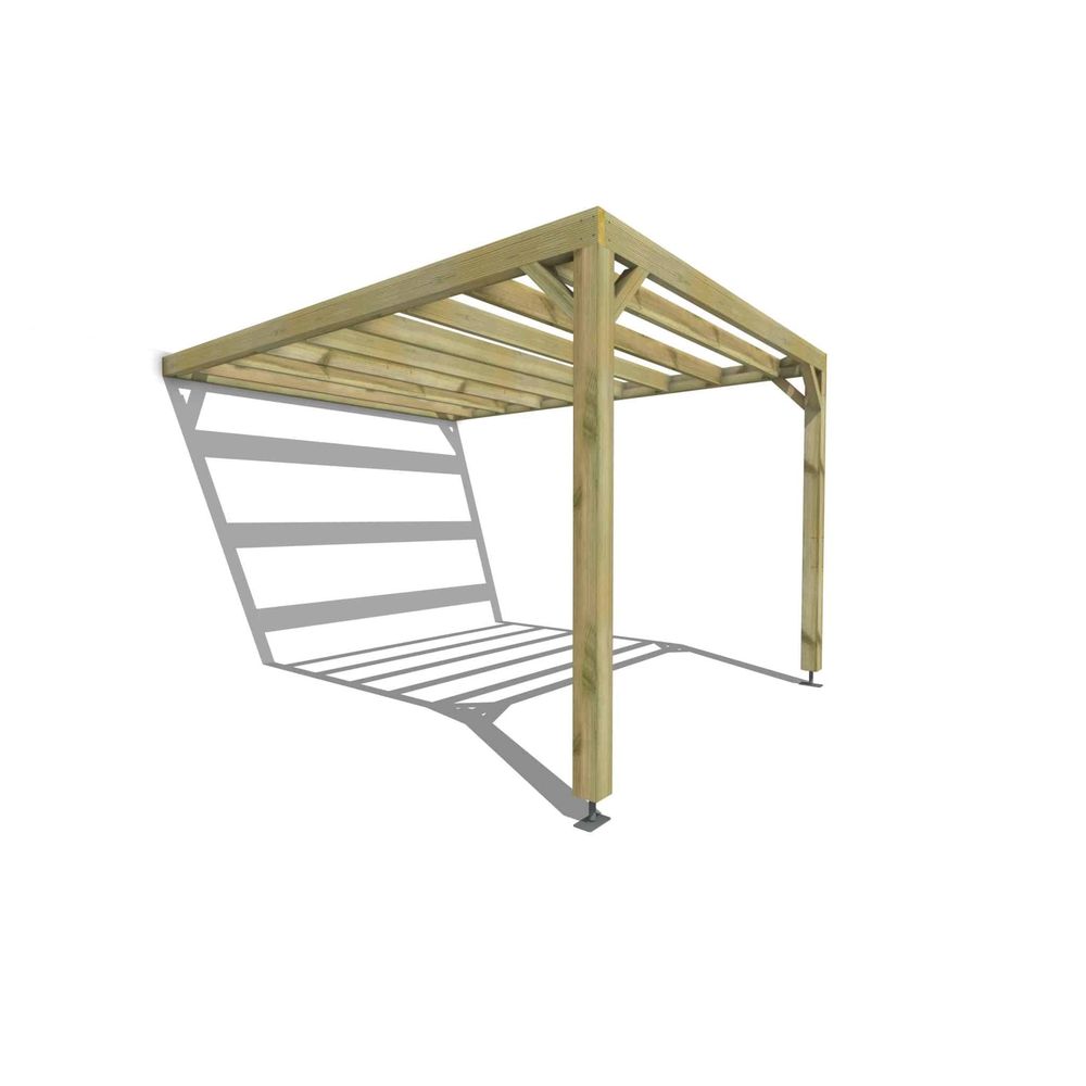 Pergola bois • 3m x 4m • adossée • sens largeur • livraison comprise