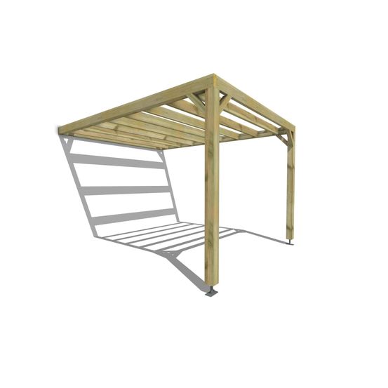 Pergola bois • 3m x 4m • adossée • sens largeur • livraison comprise