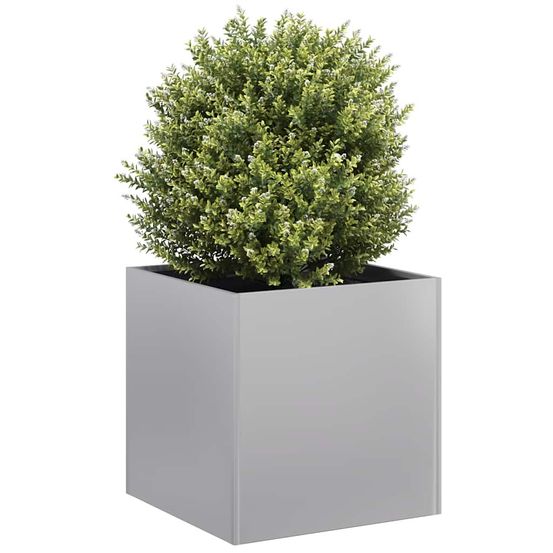 Jardinière carrée acier galvanisé anti-rouille pour jardin 40x40x40cm