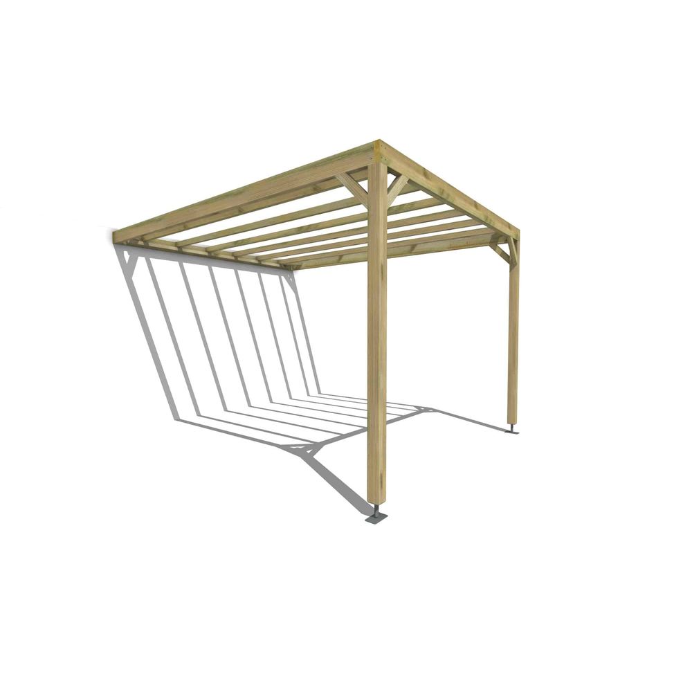 Pergola bois • 3m x 4m • adossée • sens profondeur • livraison comprise