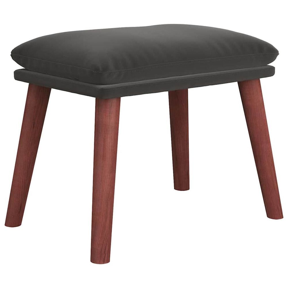 Repose-pied gris foncé 45x29,5x35 cm velours