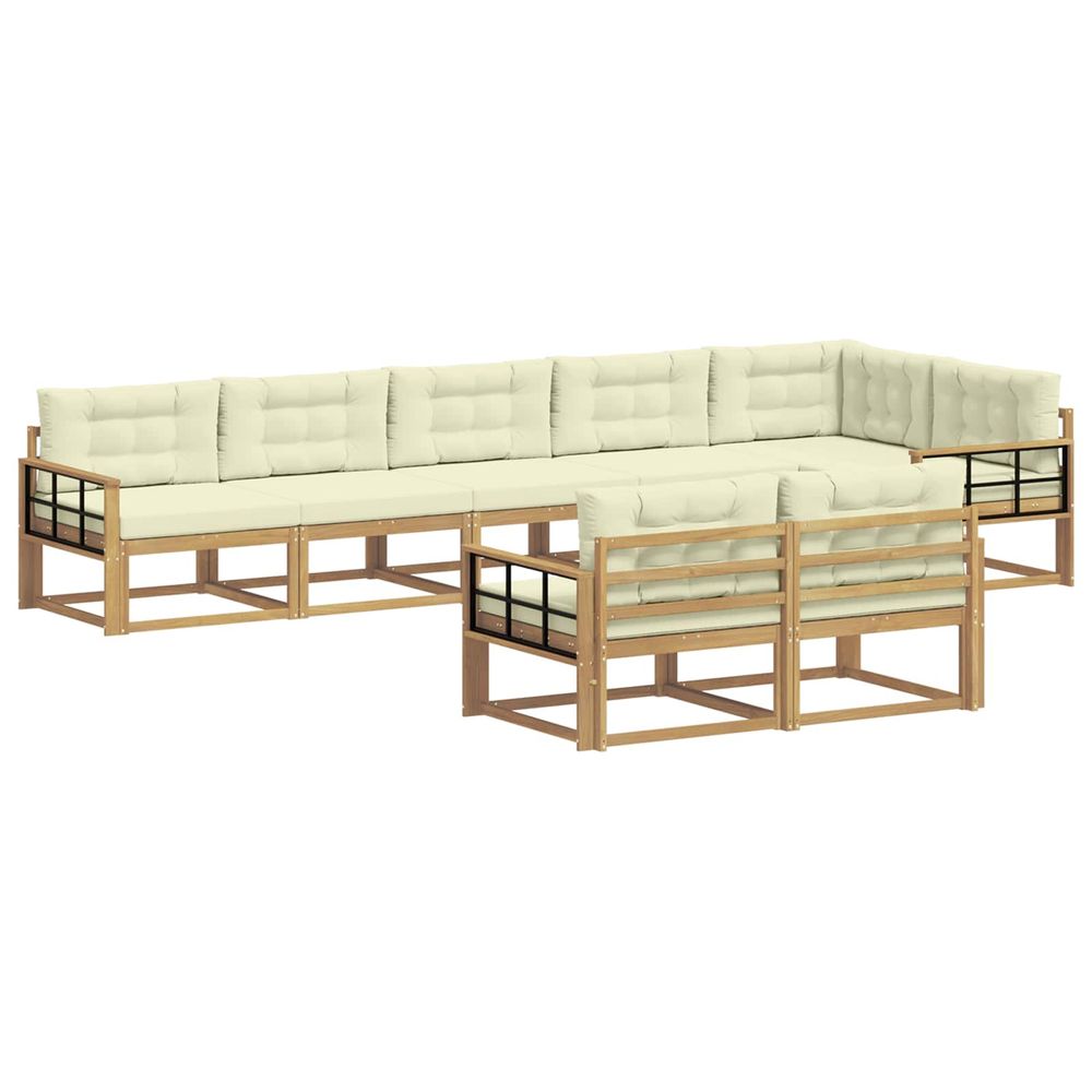 Ensemble de canapés d'extérieur 6 pc blanc et crème polyester