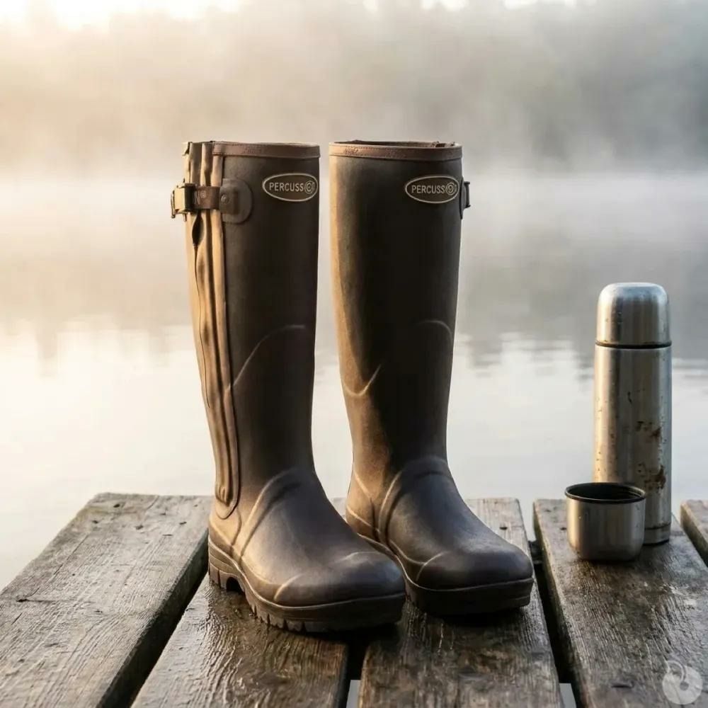 Bottes full zip rambouillet caoutchouc marron 37 à 47