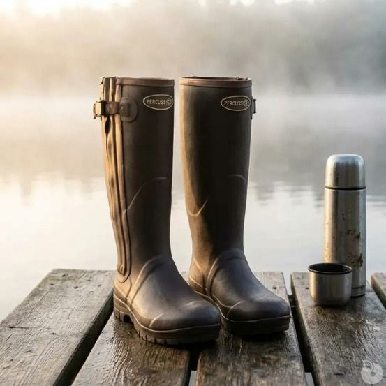 Bottes full zip rambouillet caoutchouc marron 37 à 47