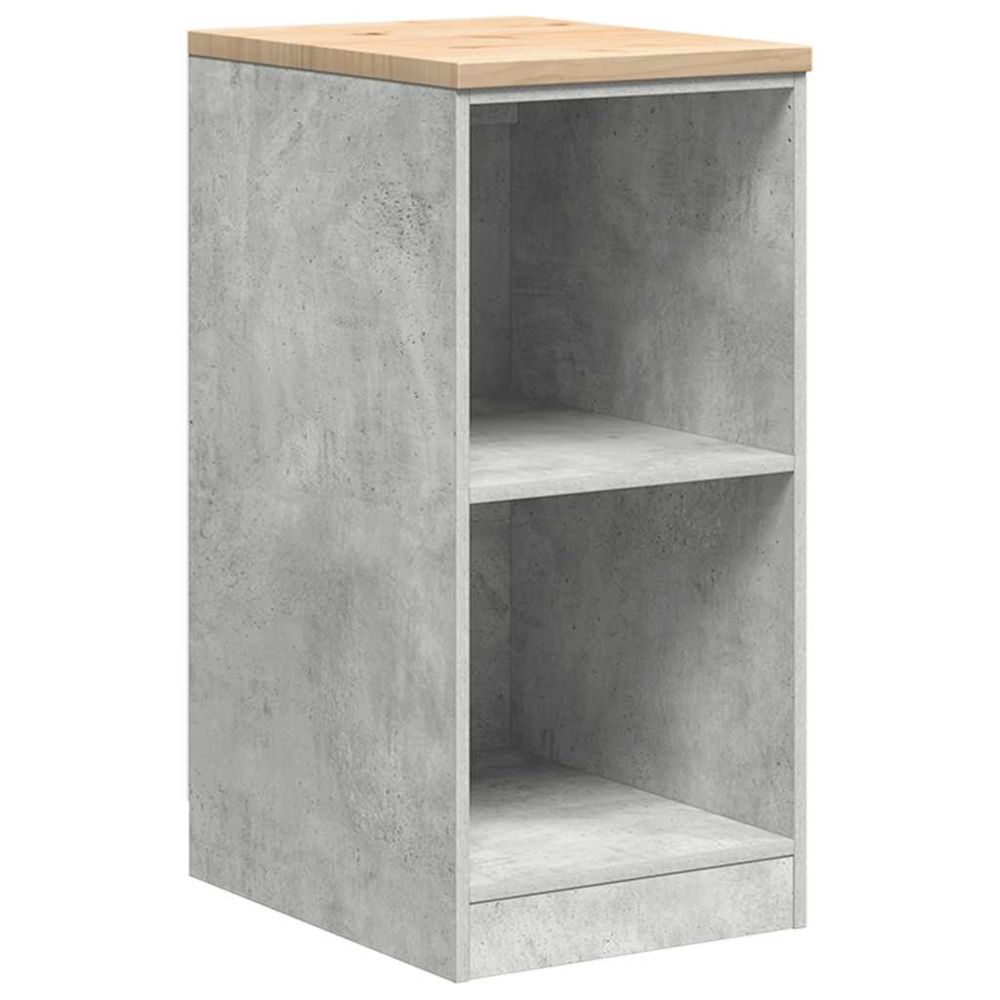 Armoire de rangement de garage gris béton 40x51x85 cm bois pin