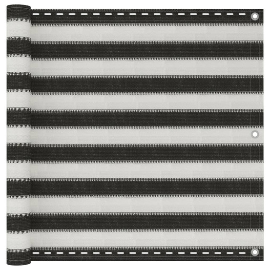Écran de balcon pehd 90x500 cm anthracite et blanc