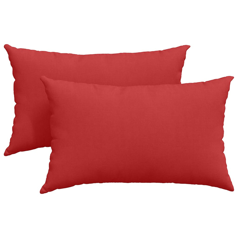 Coussins de canapé 2 pcs rouge 50 x 30 cm tissu