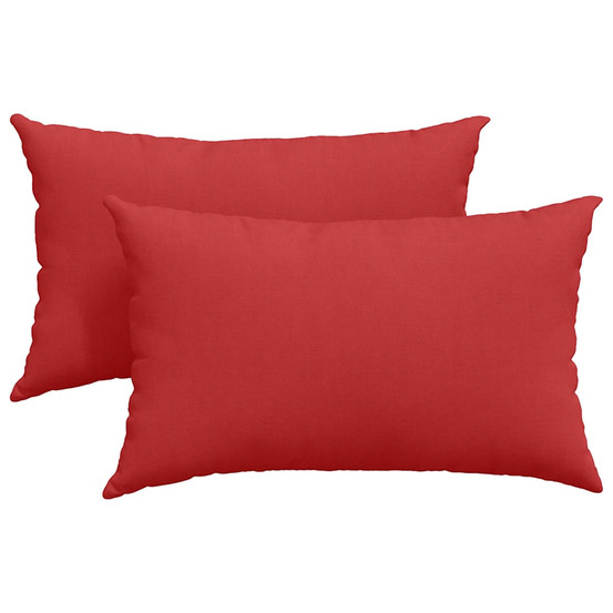 Coussins de canapé 2 pcs rouge 50 x 30 cm tissu