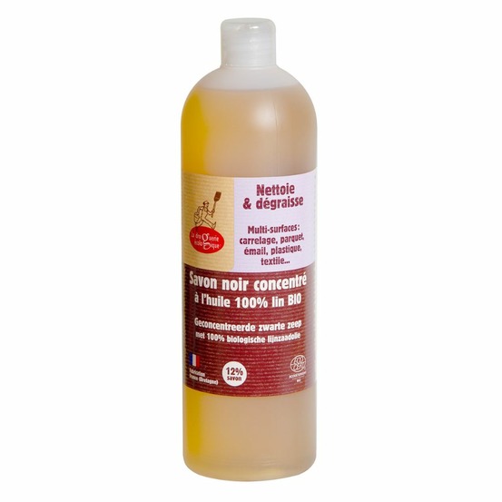 Savon noir à l'huile de lin bio 1 litre