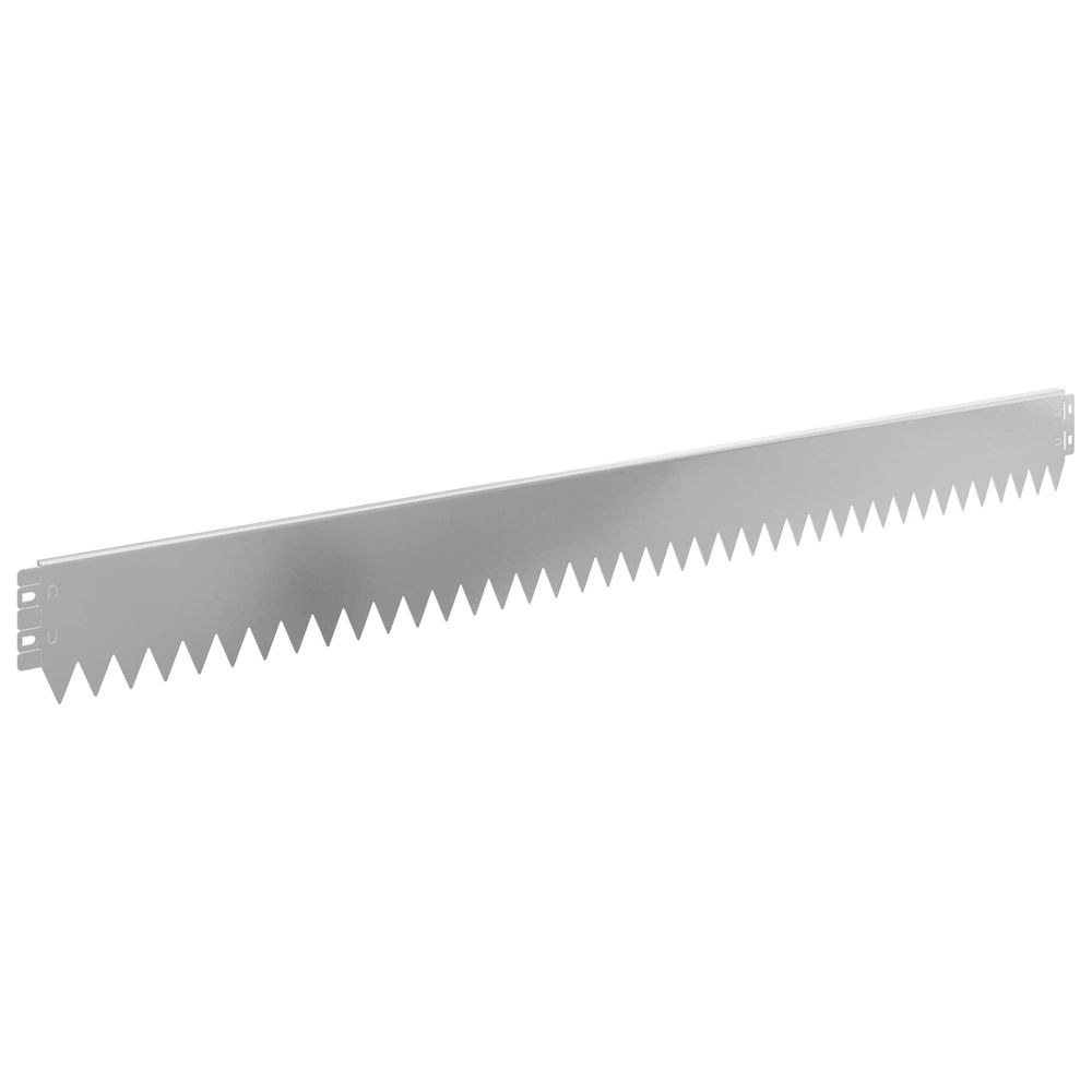Bordure de pelouse 20 pc 103 x 10 cm acier argenté