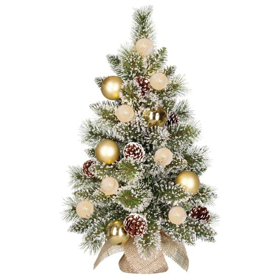 Sapin de noël artificiel kaprun h60x39cm - blanc chaud
