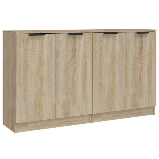 Buffet bahut commode armoire meuble de rangement organisateur cuisine salle de séjour salons lot de 2 sonoma 60 x 30 x 70 cm