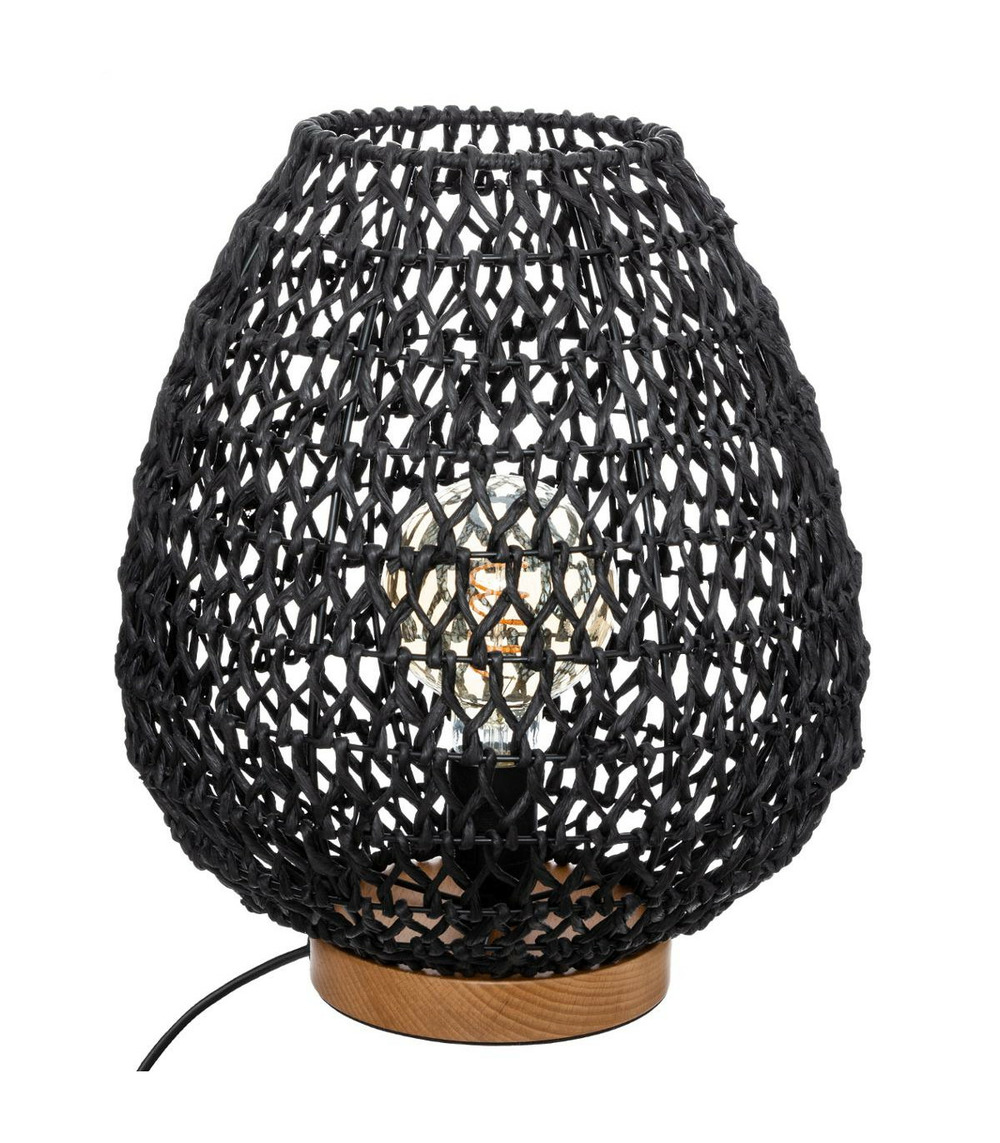 Lampe à poser en métal et noir h 35.5 cm