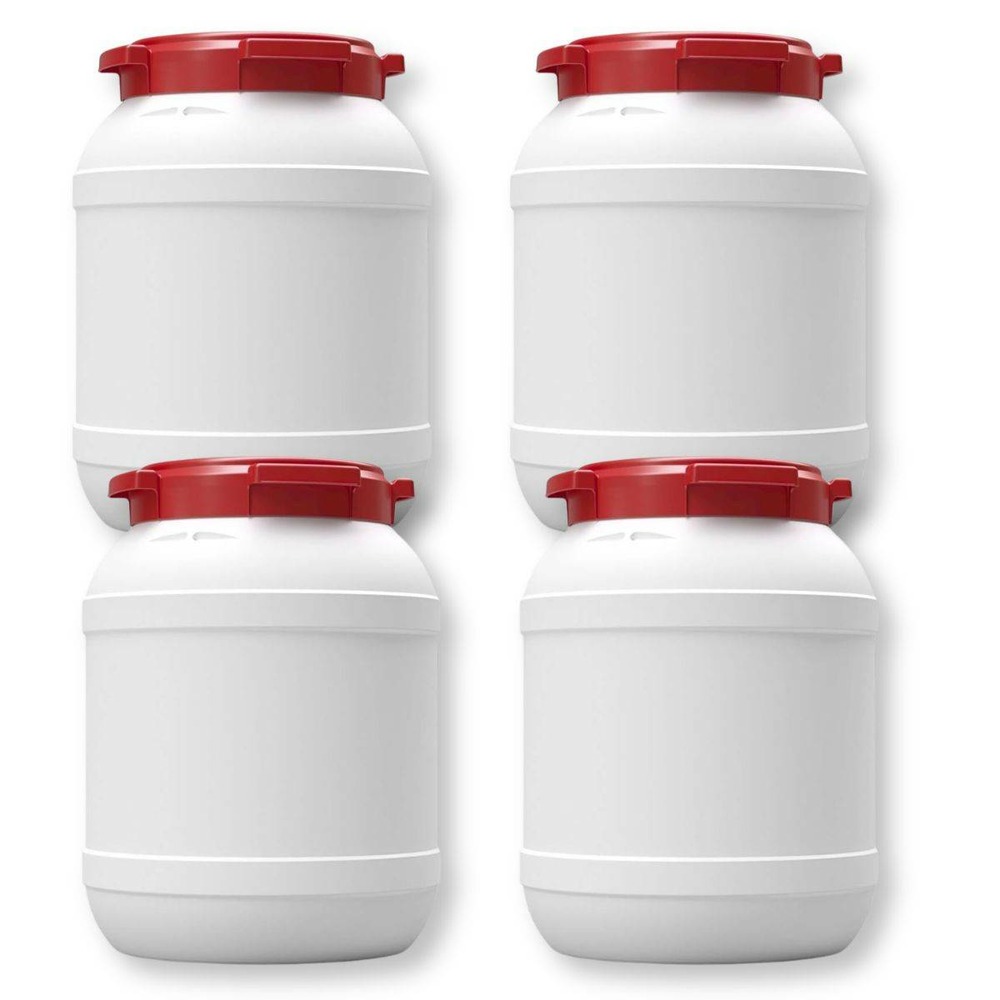 Lot de 4 fûts curtec 15l en hdpe : stockage sécurisé