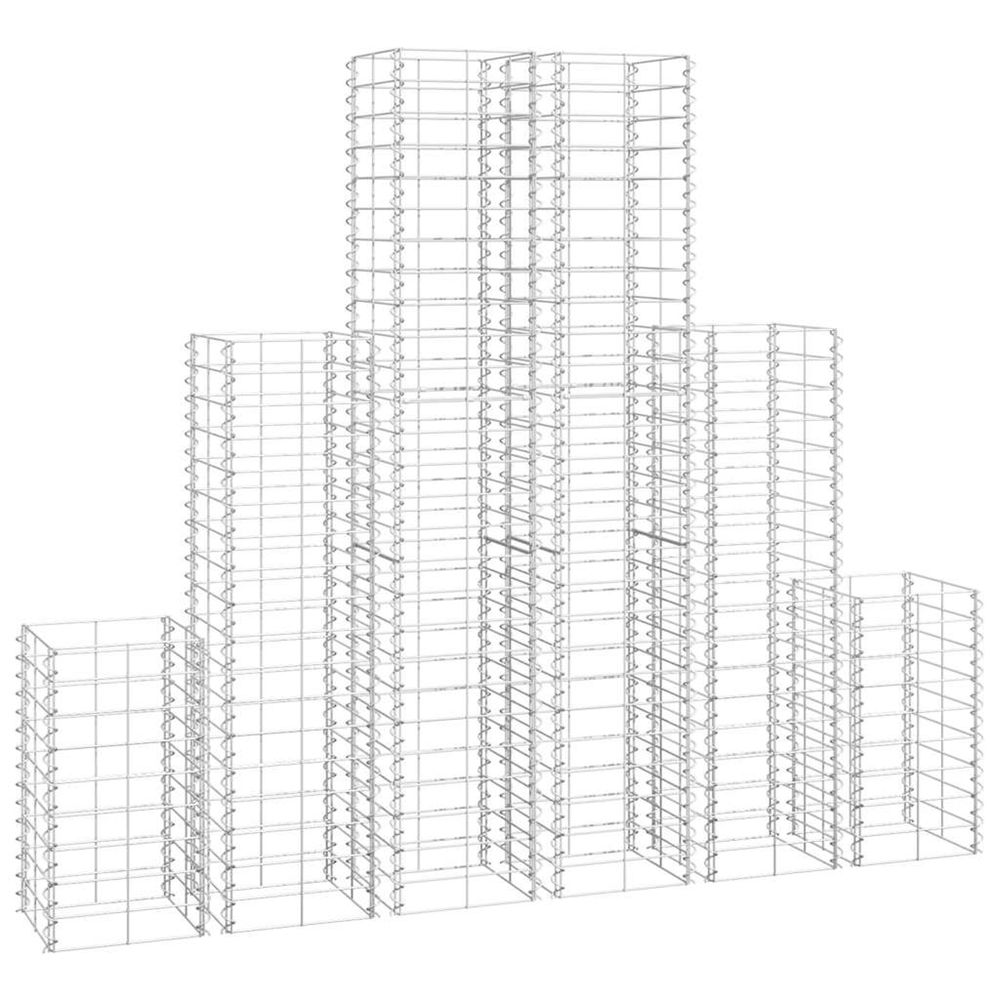 6 GABIONS EN FIL GALVANISE-(863020)