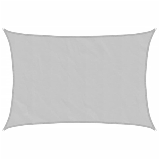 Voile d'ombrage gris clair 5x3,5 m 100% polyester oxford