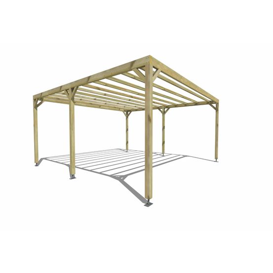 Pergola bois • 5m x 5m • indépendante • sens largeur • livraison comprise
