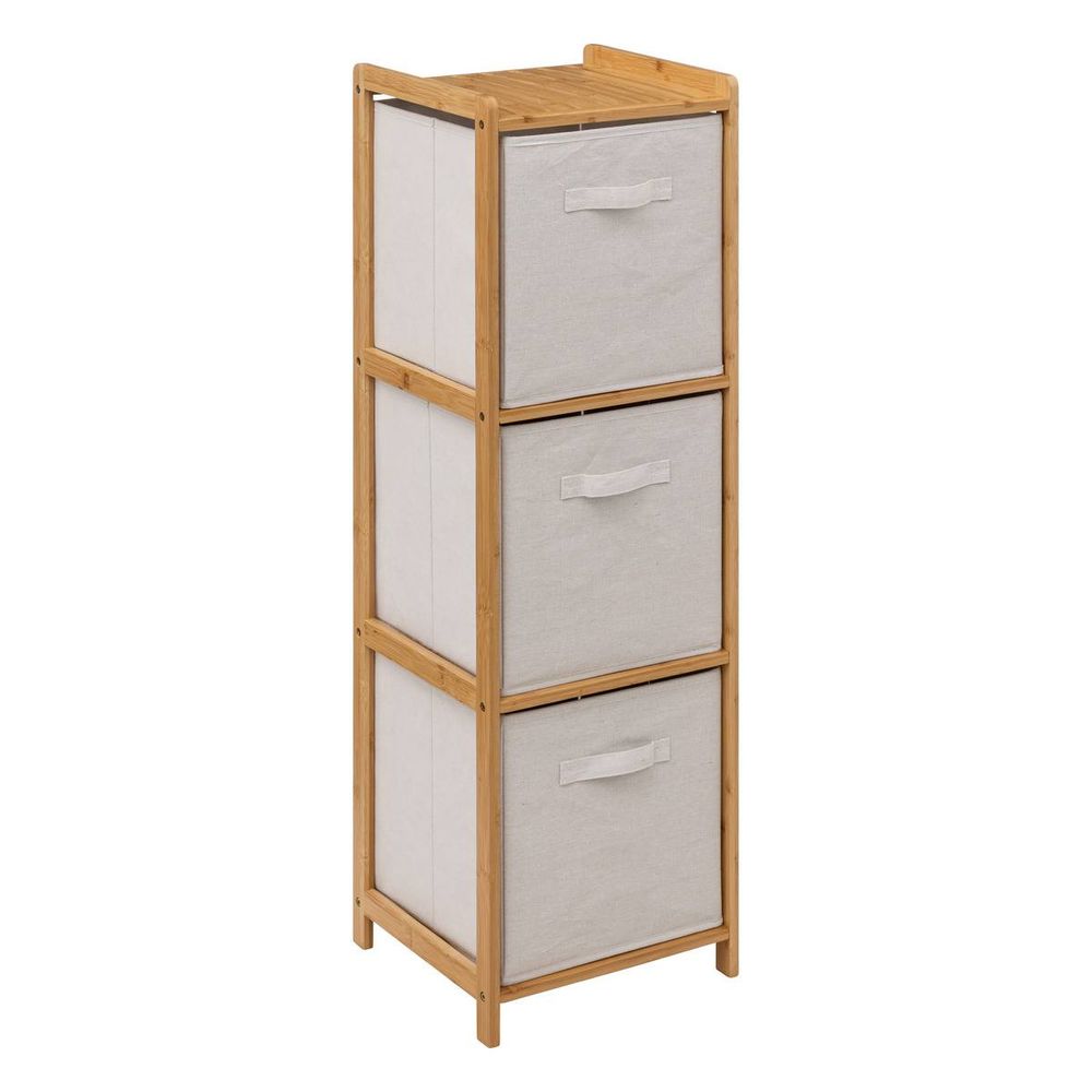 Étagère Tidy Box Avec Paniers Bambou - Rangement Élégant 66x33,3cm - 5five